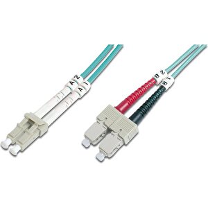 Digitus Lc-sc Fiber Optik Patch Kablo, 5 Metre, Multimode, Duplex, 50/125, Om3 Tdrtr