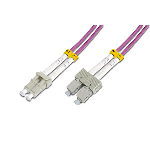 Beek Lc-sc Fiber Optik Patch Kablo, Multimode Om 4 50/125 Duplex, 3.0mm, Lszh, 2 Metre