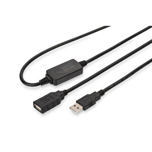 Digitus Usb 2.0 Repeater / Uzatma Kablosu, Usb A Erkek / A Dişi, 10 Metre Digitus Usb 2.0 Active Extension Cable Tdrtr