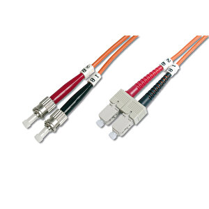 Digitus St-sc Fiber Optik Patch Kablo, 10 Metre, Multimode, Duplex, 62.5/125 Tdrtr
