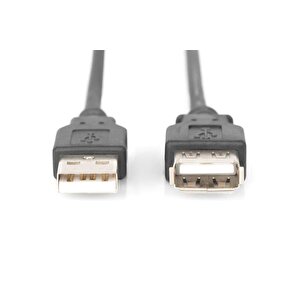 Usb 2.0 Uzatma Kablosu, Usb A Erkek - Usb A Dişi, 1.80 Metre, Awg 28, Usb 2.0 Uyumlu, Ul, Siyah Renk Tdrtr