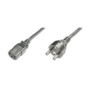 Digitus Güç Kablosu, Cee 7/7 (typ-f) - C13 Erkek/dişi, 1.8 Metre, H05vv-f3g 0.75qmm, Siyah Renk Digitus Power Cord, Cee 7/7 (typ-f
