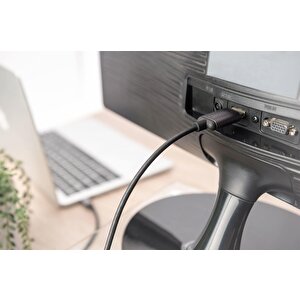 Digitus Usb-c  Hdmi Görüntü Adaptör Kablosu, Uhd 4k/30hz, 1.8 Metre, Siyah Renk, Metal Gövde Digitus Usb-c  Hdmi Video Adapter Cab