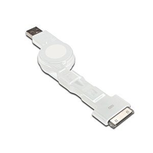 3 In 1 Makaralı Kablo, Apple 30 Pin Erkek + Micro Usb B Erkek + Mini Usb B Erkek  Usb A Erkek, 0.75 Metre, Awg 30, Usb 2.0, Ul, Be