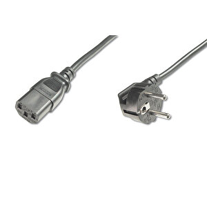 Beek Güç Kablosu, Schuko-c13, 2,5 Metre, 10a 250v, Siyah Renk, H05vv F 0.75x3 Beek Schuko C13 Power Cable, 250cm, H05vv-f 3*0.75mm