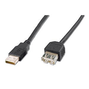 Usb 2.0 Uzatma Kablosu, Usb A Erkek - Usb A Dişi, 1.80 Metre, Awg 28, Siyah Renk Tdrtr