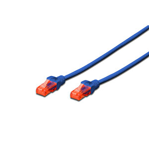 Digitus Patch Kablo, U-utp, Cat. 6, 10 Metre, Awg 26/7, Cu, Lszh, Mavi Renk Tdrtr