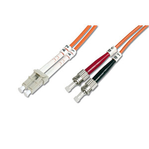 Digitus Lc-st Fiber Optik Patch Kablo, 2 Metre, Multimode, Duplex, 62.5/125