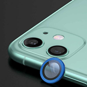 Apple Iphone 12 Mini  Uyumlu Kamera Koruyucu Lens Mavi̇