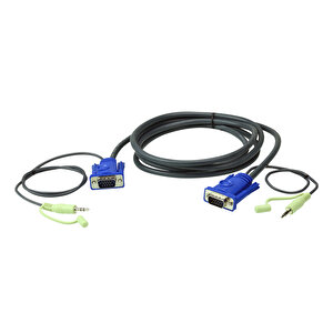 Vga Kablosuz, 15 Metre, 3.5mm Stereo Ses Bağlantılı 15m Vga Cable With 3.5mm Stereo Audio Tdrtr