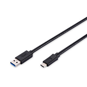 Usb Tip C Bağlantı Kablosu, Usb Tip C Erkek (usb 3.1/3.0/2.0) - Usb Tip A Erkek (usb 3.0/2.0),  1 Metre, Awg 24/28, 2x Zırhlı, Ul,