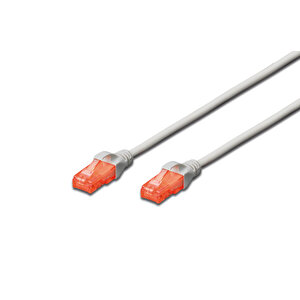 Digitus Patch Kablo, U-utp, Cat. 6, 1.5 Metre, Awg 26/7, Cu, Lszh, Gri Renk