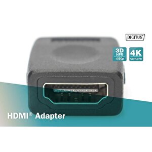 Digitus Hdmi Adaptör, Hdmi A (19 Pin) Dişi - Hdmi A (19 Pin) Dişi, Ultra Hd 60p, Siyah Renk Digitus Hdmi Adapter, Type A F/f, Ultr