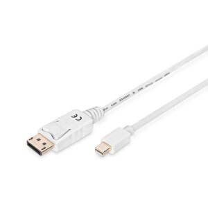 Displayport (dp)  Mini Displayport (mini Dp) Bağlantı Kablosu, Dp Erkek - Mini Dp Erkek, 3 Metre, Kilit Mekanizmalı, Dp 1.1a Uyuml