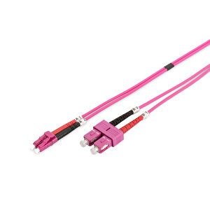 Digitus Lc-sc Fiber Optik Patch Cord, 3.0mm, Duplex, Multimode, Om4, 50/125 Μ, 1 Metre