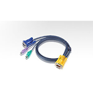 Ps/2 Kvm (keyboard/video Monitor/mouse) Switch İçin Kablo, 3 Metre, 1 X Sphd-15 Erkek  1 X Monitör 15 Pin Hdb Erkek,  1 X Klavye 6