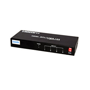 Beek 4 Port 4k Hdmi Video Çoklayıcı, 3810 X 2160 (4k) Ve 1920 X 1080 (full Hd) Piksel Çözünürlük, Hdmi 2.0, Hdcp 2.3, Metal Şasi,