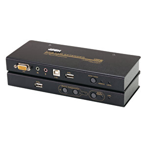 Vga Cat 5 Kvm (keyboard/video Monitor/mouse) Mesafe Uzatma Cihazı, Ses (hoparlör Ve Mikrofon) Bağlantı Desteği, 250 Metre, Usb Kon