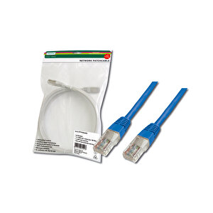 Digitus Patch Kablo, Utp, Cat. 5e, 0.5 Metre, Awg 26/7, Mavi Renk, 3p Sertifikalı