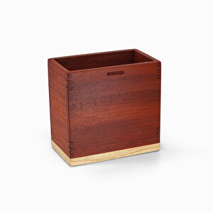 Kalem Kutusu - Paduk Ve Akça Ağaçlarından - 101mm X 60mm X 102mm - Woodsaka