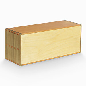 İki Katlı Açık Raf - Bölümlü - 340mm X 130mm X 120mm - Woodsaka