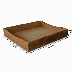 Dergilik - Ceviz - 314mm X 259mm X 50mm - Woodsaka