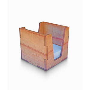 Kayın Küp Not Kağıdı Kutusu - 92mm X 92mm X 90mm - Woodsaka