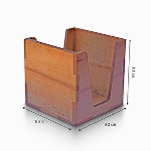Kayın Küp Not Kağıdı Kutusu - 92mm X 92mm X 90mm - Woodsaka