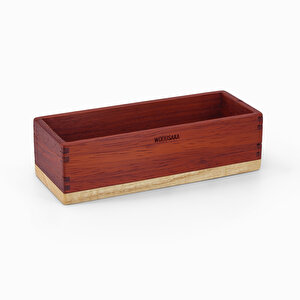 Yatay Saklama - Paduk Ve Akça Ağaçlarından - 150mm X 60mm X 45mm - Woodsaka