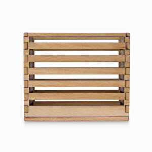 Rell - Yüksek Ahşap Kalemlik - Büyük - 150mm X 76mm X 125mm - Woodsaka