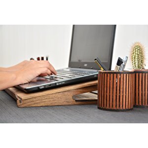 Walstand - Ahşap Laptop Standı - 15 Inch - 380mm X 294mm X 72mm - Woodsaka