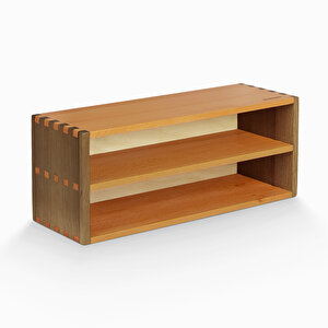 İki Katlı Açık Raf - 340mm X 130mm X 120mm - Woodsaka