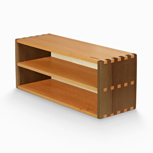 İki Katlı Açık Raf - 340mm X 130mm X 120mm - Woodsaka