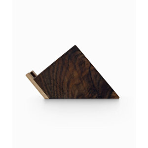 Blok Telefon Standı - Ceviz Ve Akça - 126mm X 75mm - Woodsaka
