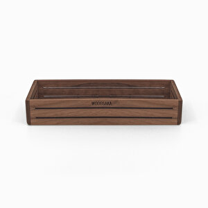 3line Horizontal Pen Holder With Cover – Walnut
