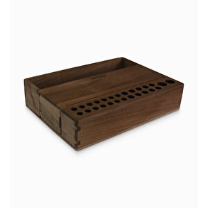 Reka - Mini Organizer - Çekmece Ve Açık Saklama Gözü - Ceviz
