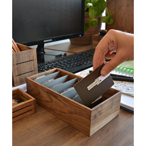 Gobi - Büyük Kartvizit Organizer - 208mm X 104mm X 60mm - Woodsaka