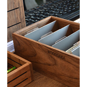 Gobi - Büyük Kartvizit Organizer - 208mm X 104mm X 60mm - Woodsaka