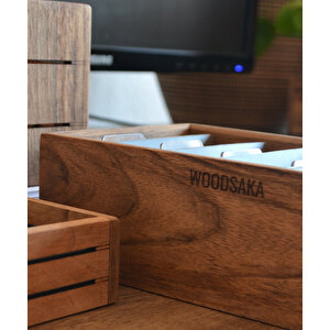 Gobi - Büyük Kartvizit Organizer - 208mm X 104mm X 60mm - Woodsaka