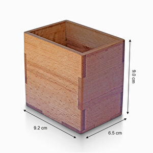 Kayın Kalem Kutusu - 92mmx 65mm X 90mm - Woodsaka