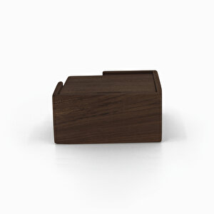 Küp Not Kağıdı Kutusu - Ceviz - 95mm X 95mm X 45mm - Woodsaka