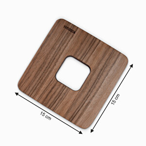 Demlik Ve Tencere Altlığı - Ceviz Ve Gürgen - 150mm X 150mm X 12mm - Woodsaka