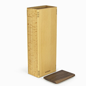 Makarna Saklama Kutusu - Ceviz Ve Gürgen Ağaçlarından - 140mm X 90mm X 330mm - Woodsaka