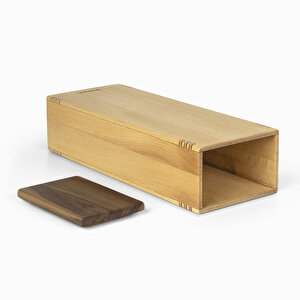 Makarna Saklama Kutusu - Ceviz Ve Gürgen Ağaçlarından - 140mm X 90mm X 330mm - Woodsaka