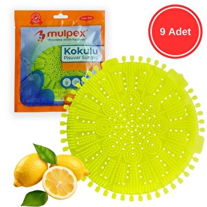 Limon Kokulu Pisuvar Süzgeci - 9 Adet - Pisuvar, Küvet Ve Lavabolar İçin 15x15 Cm