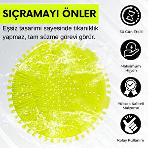 Limon Kokulu Pisuvar Süzgeci - 9 Adet - Pisuvar, Küvet Ve Lavabolar İçin 15x15 Cm