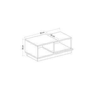 Concept Orta Sehpa Gri/traverten