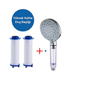Yüksek Kaliteli Kireç Önleyici Özellikli Duş Başlığı Ve 2 Adet Yedek Filtre