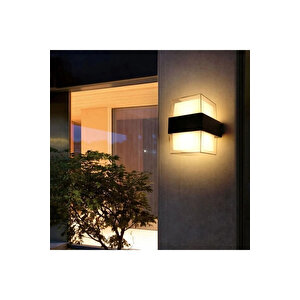 Econa  12 Watt Gün Işığı Ledli Bahçe Dış Mekan Aplik Armatürü, Modern Tasarım Bahçe Apliği