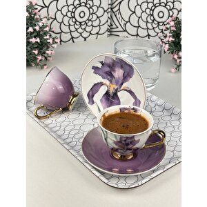Türk Kahve Fincanı Orchid 2 Kişilik 4 Parça